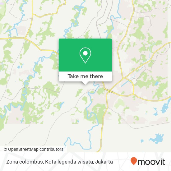 Zona colombus, Kota legenda wisata map