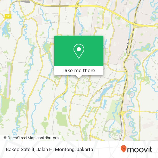 Bakso Satelit, Jalan H. Montong map