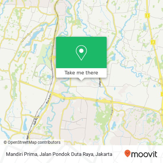 Mandiri Prima, Jalan Pondok Duta Raya map