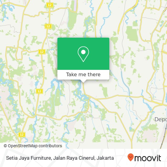 Setia Jaya Furniture, Jalan Raya Cinerul map