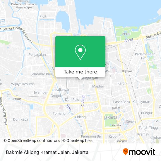 Bakmie Akiong Kramat Jalan map