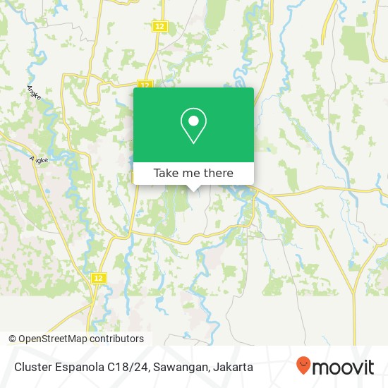 Cluster Espanola C18 / 24, Sawangan map