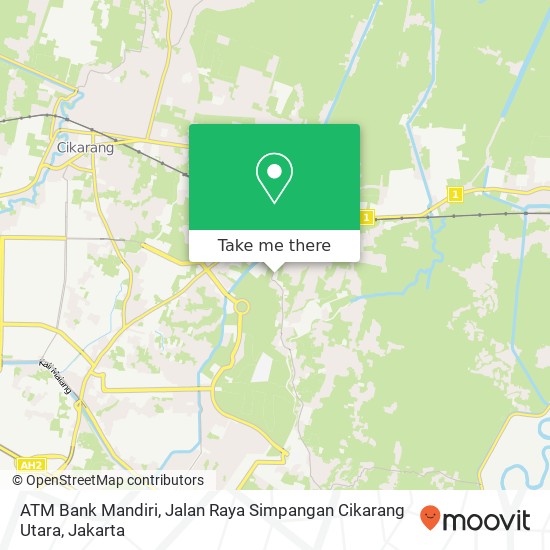 ATM Bank Mandiri, Jalan Raya Simpangan Cikarang Utara map