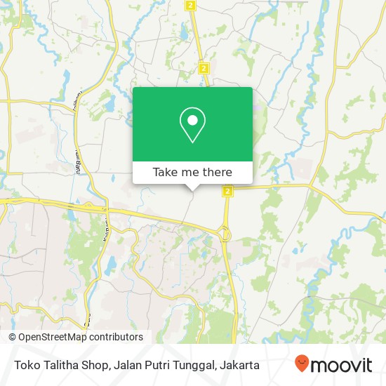 Toko Talitha Shop, Jalan Putri Tunggal map