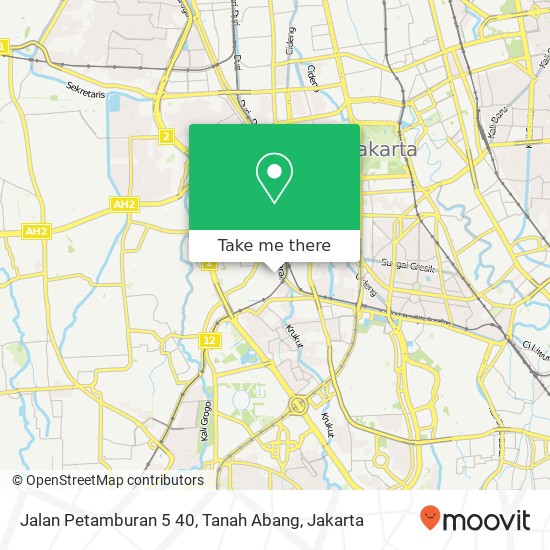 Jalan Petamburan 5 40, Tanah Abang map