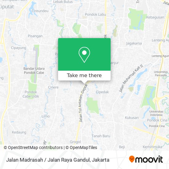 Jalan Madrasah / Jalan Raya Gandul map