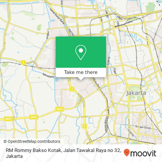 RM Rommy Bakso Kotak, Jalan Tawakal Raya no 32 map