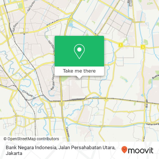 Bank Negara Indonesia, Jalan Persahabatan Utara map