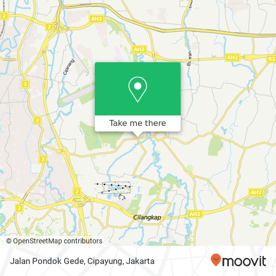 Jalan Pondok Gede, Cipayung map