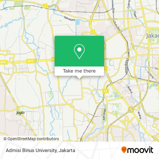 Admisi Binus University map