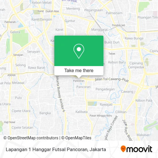 Lapangan 1 Hanggar Futsal Pancoran map