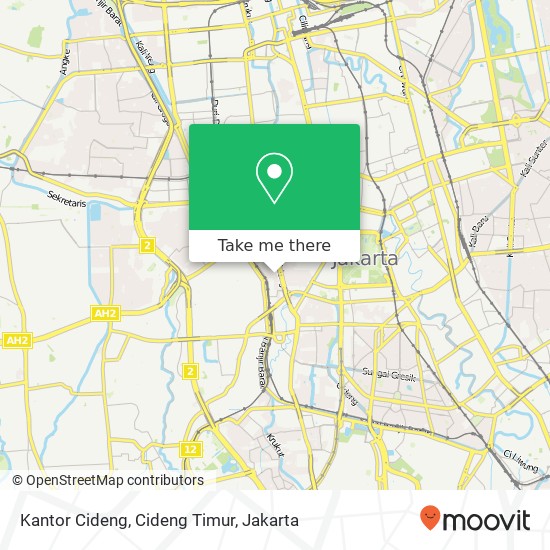 Kantor Cideng, Cideng Timur map