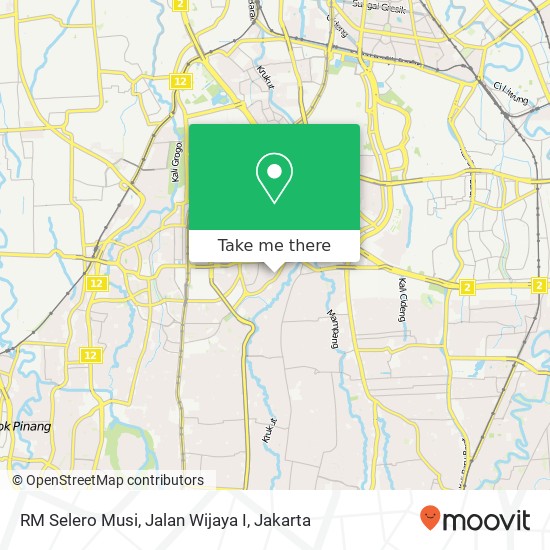 RM Selero Musi, Jalan Wijaya I map