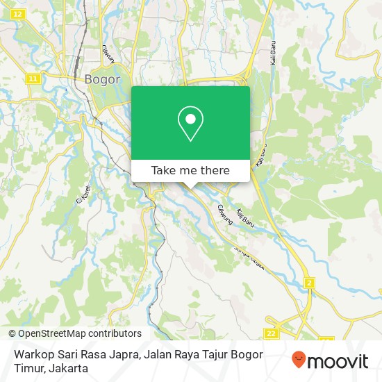 Warkop Sari Rasa Japra, Jalan Raya Tajur Bogor Timur map