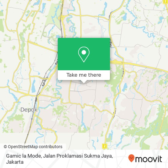 Gamic la Mode, Jalan Proklamasi Sukma Jaya map