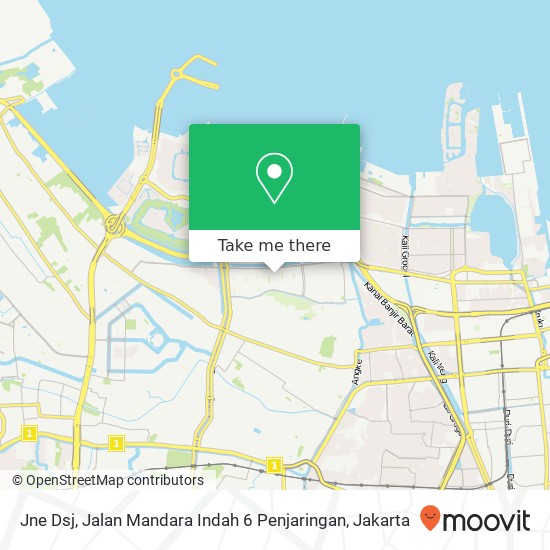 Jne Dsj, Jalan Mandara Indah 6 Penjaringan map