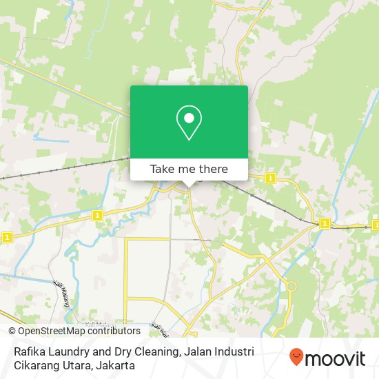 Rafika Laundry and Dry Cleaning, Jalan Industri Cikarang Utara map