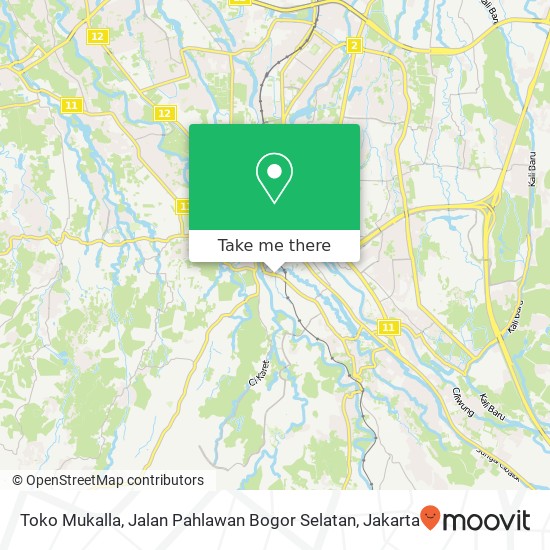 Toko Mukalla, Jalan Pahlawan Bogor Selatan map