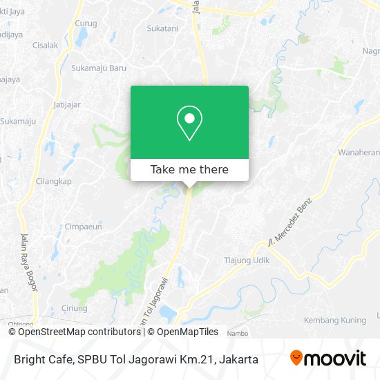 Bright Cafe, SPBU Tol Jagorawi Km.21 map