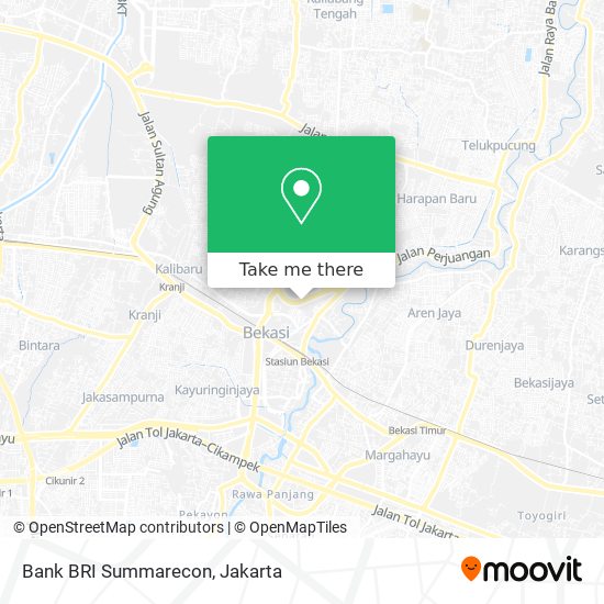 Bank BRI Summarecon map