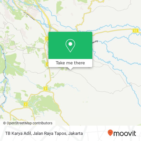 TB Karya Adil, Jalan Raya Tapos map