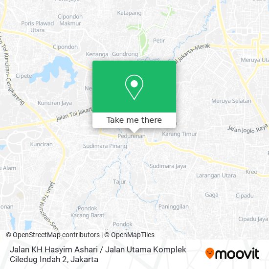 Jalan KH Hasyim Ashari / Jalan Utama Komplek Ciledug Indah 2 map