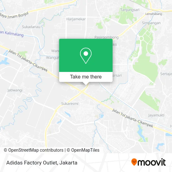 Adidas Factory Outlet map