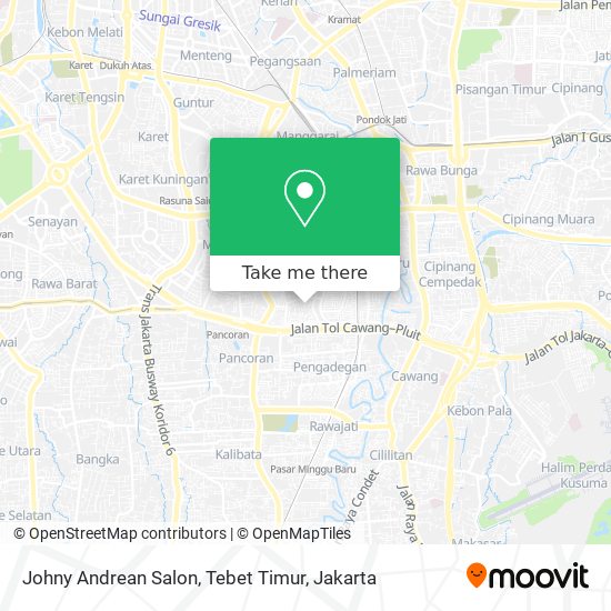 Johny Andrean Salon, Tebet Timur map