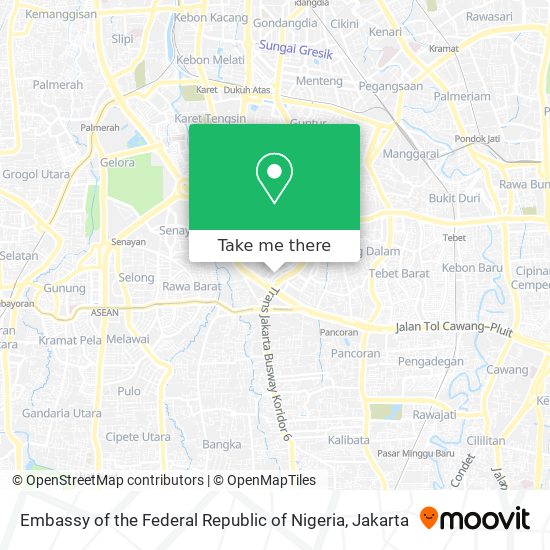 Embassy of the Federal Republic of Nigeria map