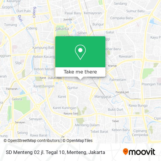 SD Menteng 02 jl. Tegal 10, Menteng map