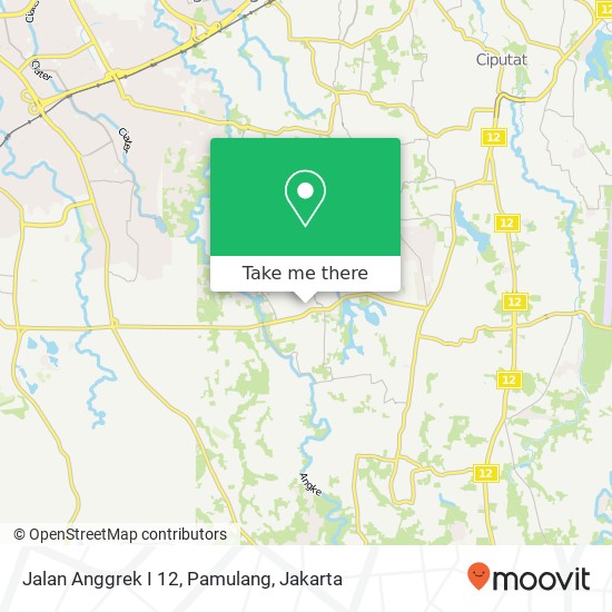 Jalan Anggrek I 12, Pamulang map