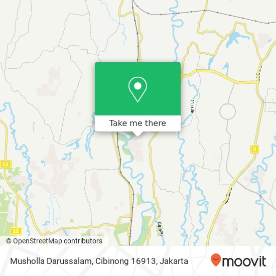 Musholla Darussalam, Cibinong 16913 map