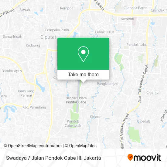 Swadaya / Jalan Pondok Cabe III map