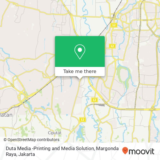 Duta Media -Printing and Media Solution, Margonda Raya map