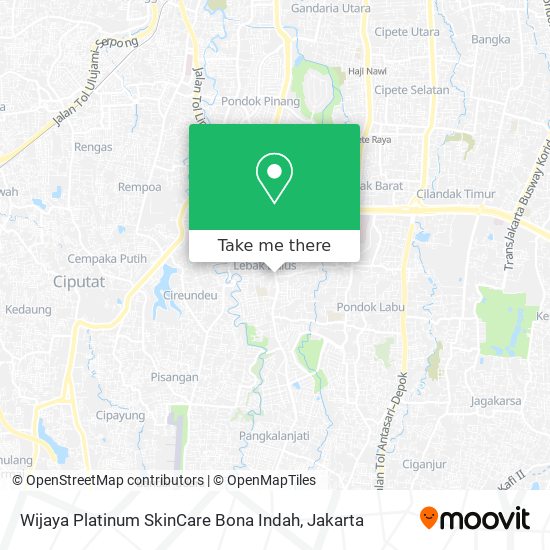 Wijaya Platinum SkinCare Bona Indah map