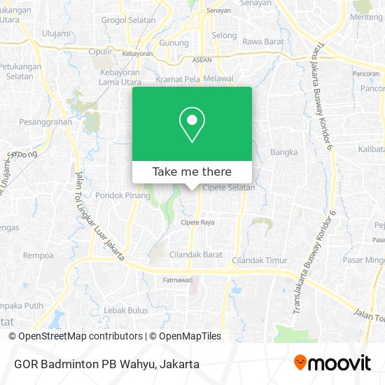 GOR Badminton PB Wahyu map