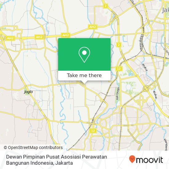 Dewan Pimpinan Pusat Asosiasi Perawatan Bangunan Indonesia map