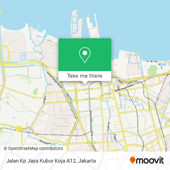 Jalan Kp Jaya Kubur Koja A12 map