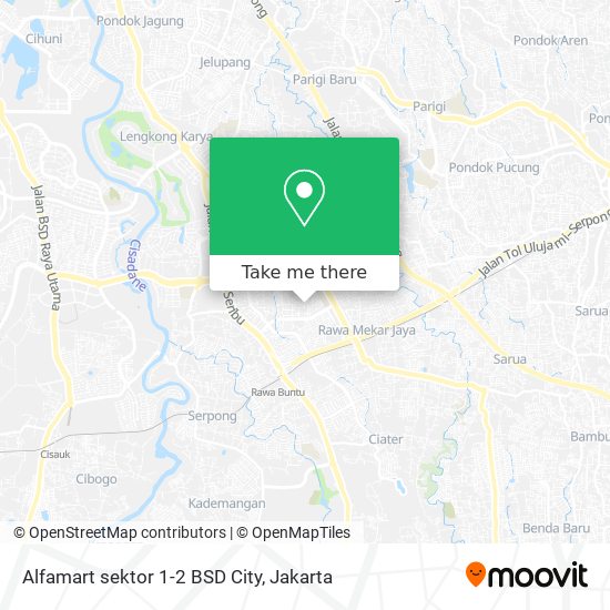 Alfamart sektor 1-2 BSD City map