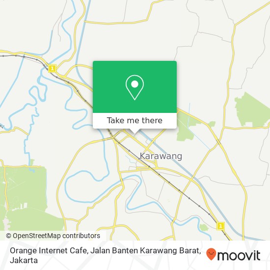 Orange Internet Cafe, Jalan Banten Karawang Barat map