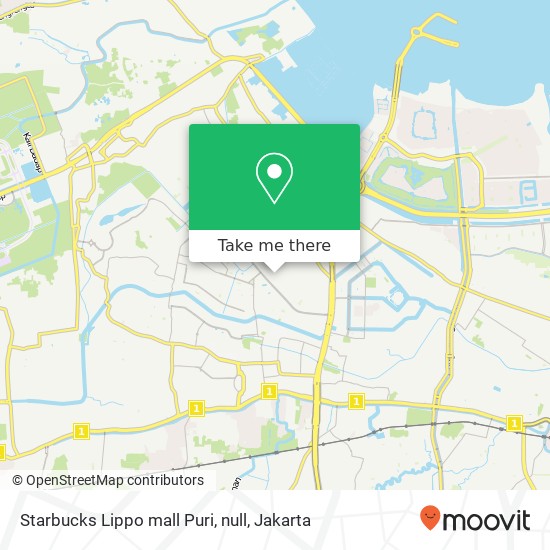 Starbucks Lippo mall Puri, null map