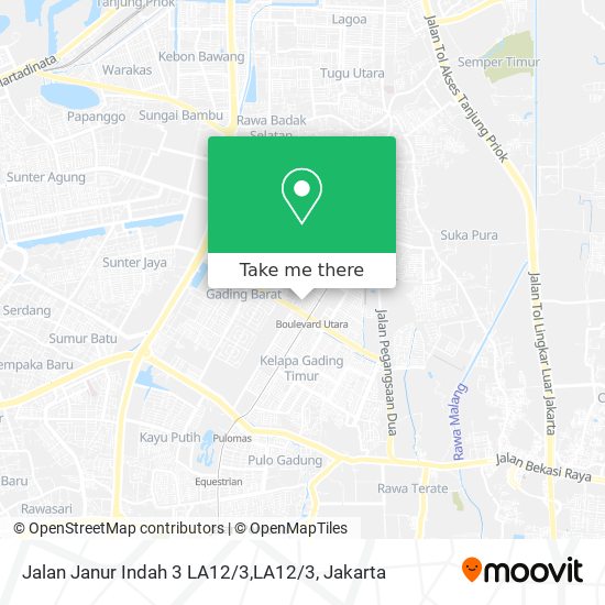 Jalan Janur Indah 3 LA12 / 3,LA12 / 3 map