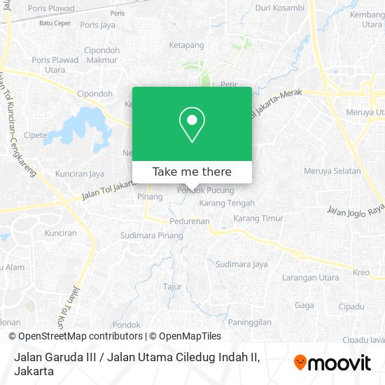 Jalan Garuda III / Jalan Utama Ciledug Indah II map