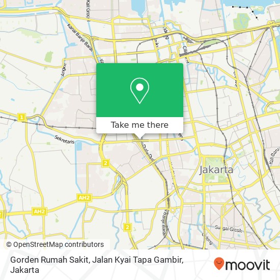 Gorden Rumah Sakit, Jalan Kyai Tapa Gambir map