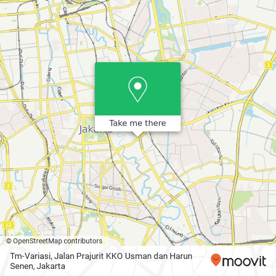 Tm-Variasi, Jalan Prajurit KKO Usman dan Harun Senen map