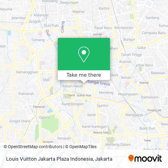 Louis Vuitton Jakarta Plaza Indonesia map