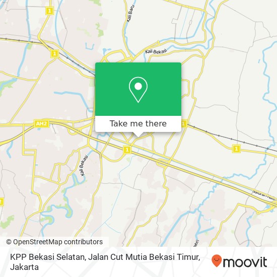 KPP Bekasi Selatan, Jalan Cut Mutia Bekasi Timur map