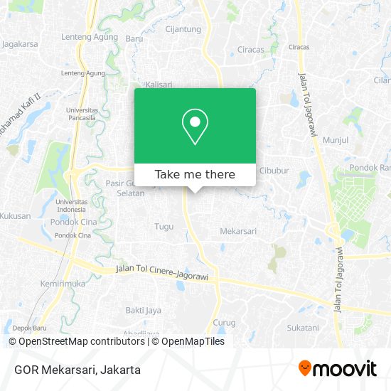 GOR Mekarsari map