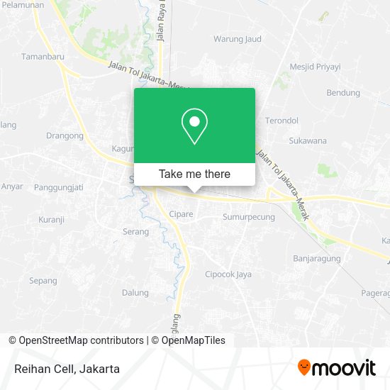 Reihan Cell, Jalan Jend A. Yani Serang map