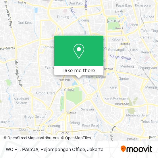 WC PT. PALYJA, Pejompongan Office map